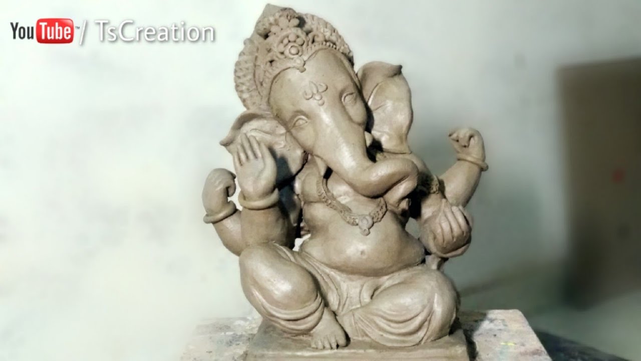 Ganpati making | How to make Ganpati idol sculpture | TsCreation