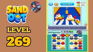 Sand out color puzzle level  269 solution and walkthrough 