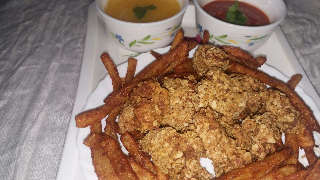Home made Chicken Nuggets with French Fries ! by Ente Swantham Adukkala