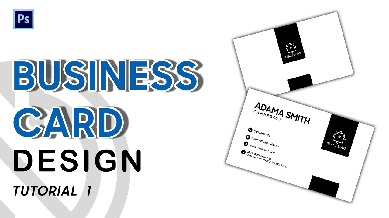 Business Card Design in Photoshop Sinhala - Nectrix - YouTube