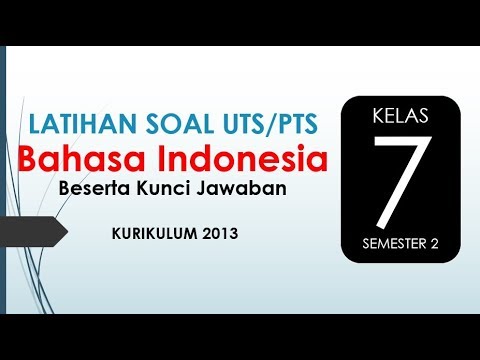 Latihan Soal Uts Pts Bahasa Indonesia Kelas 7 Semester 2 Kurikulum 2013 Beserta Kunci Jawaban Youtube