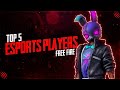 TOP 5 ESPORTS PLAYERS OF FREE FIRE! SAMSUNG A3,A5,A6,A7,J2,J5,J7,S5,S6,S7,S9,A10