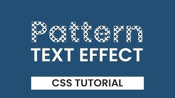 Patterned Text Effect | CSS Text Effects | CSS Tutorial  2019