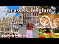 BRUSSELS, BELGIUM TRAVEL VLOG | belgium waffles, mannekin pis, grand place, museums, and more