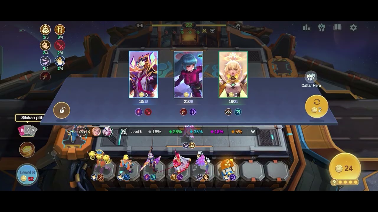 Cara menang melawan Hero Lesley B3 dan Lancelot B3 menggunakan Hero 4 gold