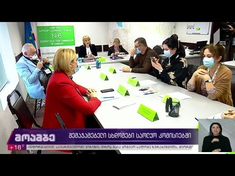 შემაჯამებელი სხდომები საოლქო კომისიებში