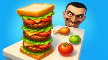 Sandwich Run Gameplay Mobile Game | ASMR Satisfying Food Run!