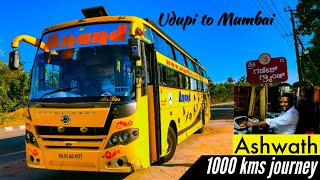 Udupi To Mumbai Full Bus Journey By Travels Bus Yellapur Ghat Bus Vlog
