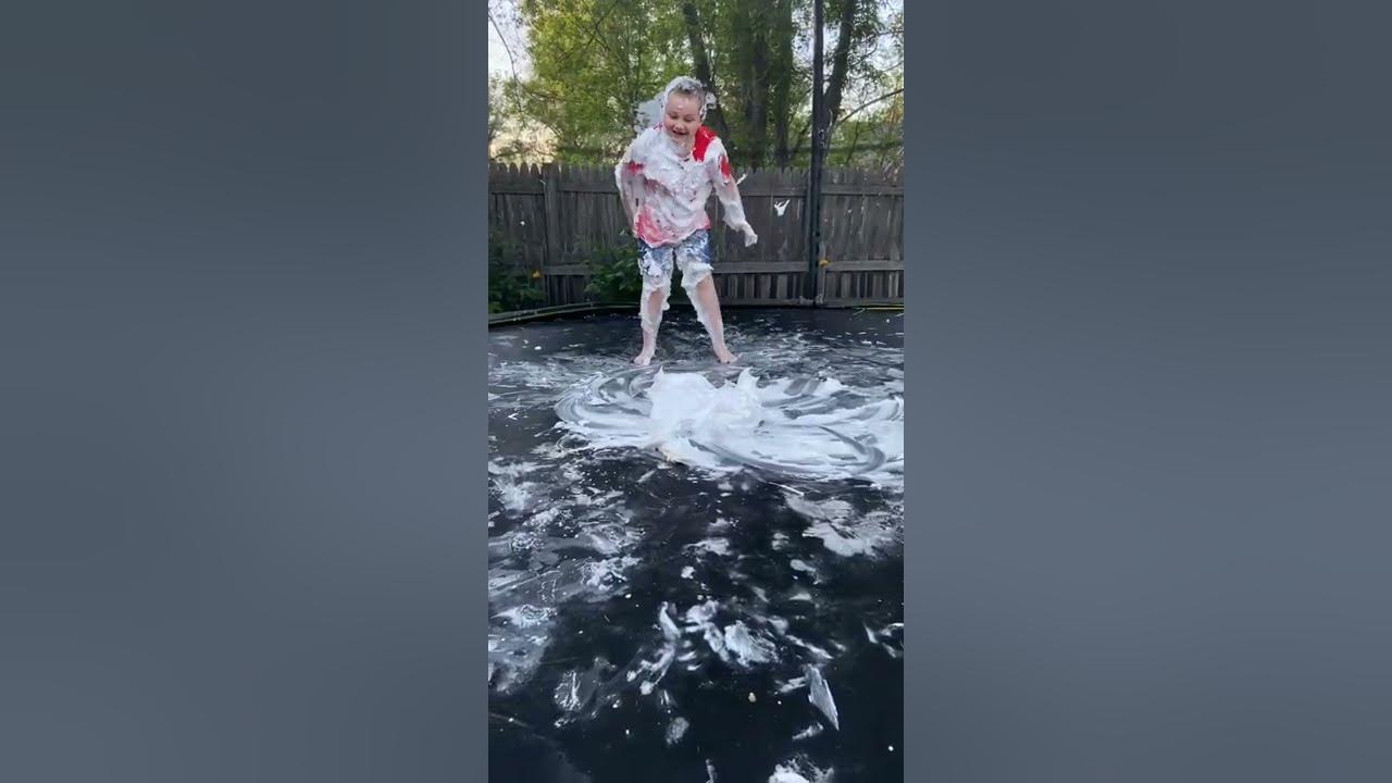 Trampoline and shaving cream YouTube