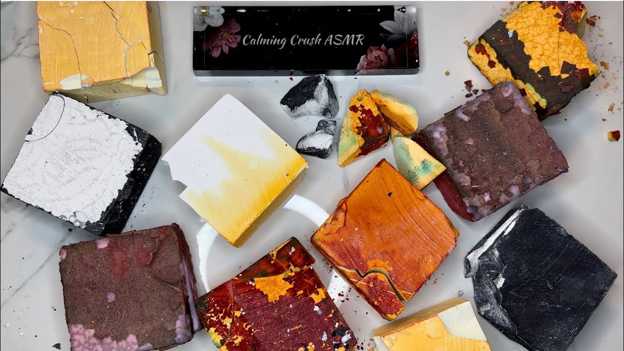 Crunchy Fresh Gym Chalk ASMR video | with some Deep Dyed Gym Chalk