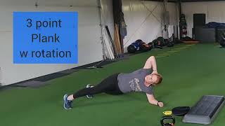 3 point plank rotation