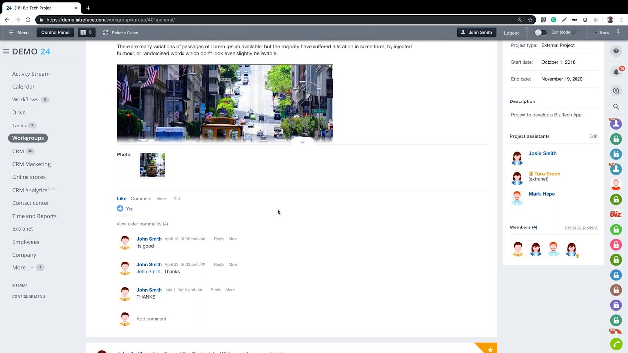 Bitrix24 Project Management (Demo) YouTube