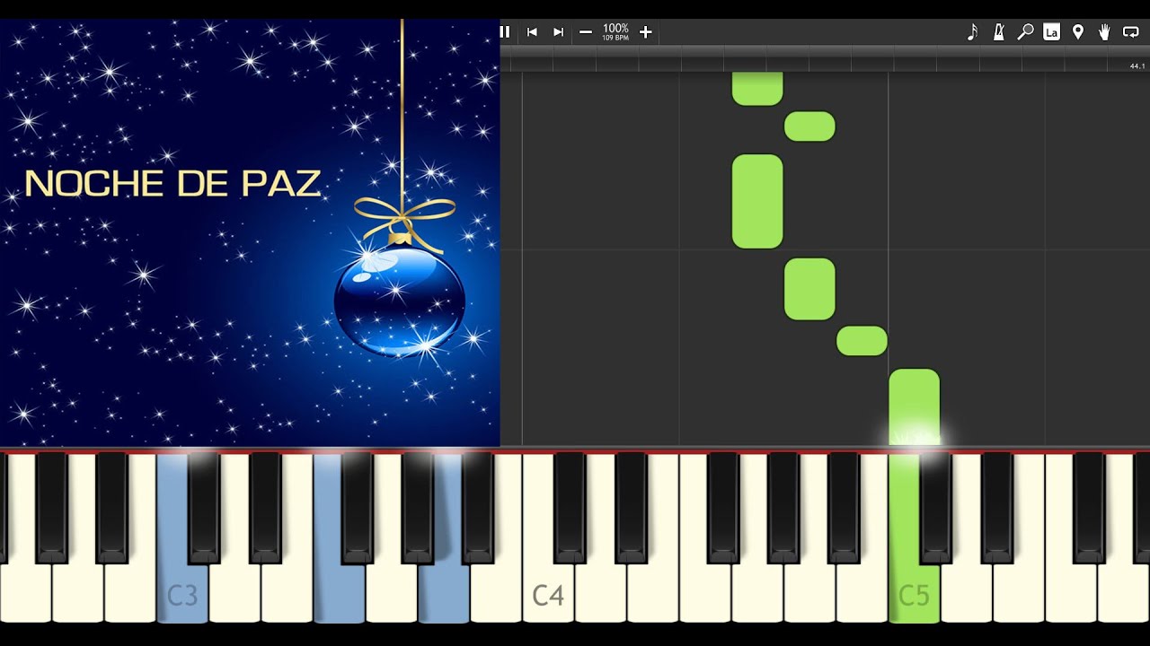 Como tocar "Noche de Paz" - Piano fácil - Partitura Gratis! - YouTube