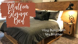 DIY Platform Bed with Storage for My Brother&#39;s New Home