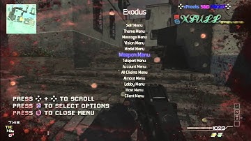 [MW3/SPRX] Exodus Mod Menu + Download