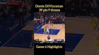 Donte DiVincenzo 39 pts 9 threes Game 7 Highlights #dontedivincenzo #newyorkknicks #nba