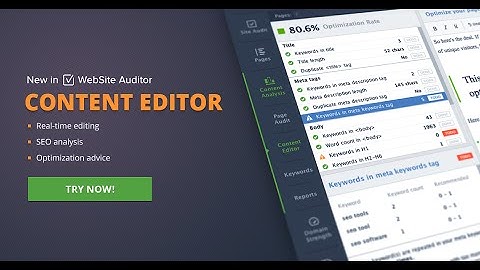 Content editing and optimization in WebSite Auditor