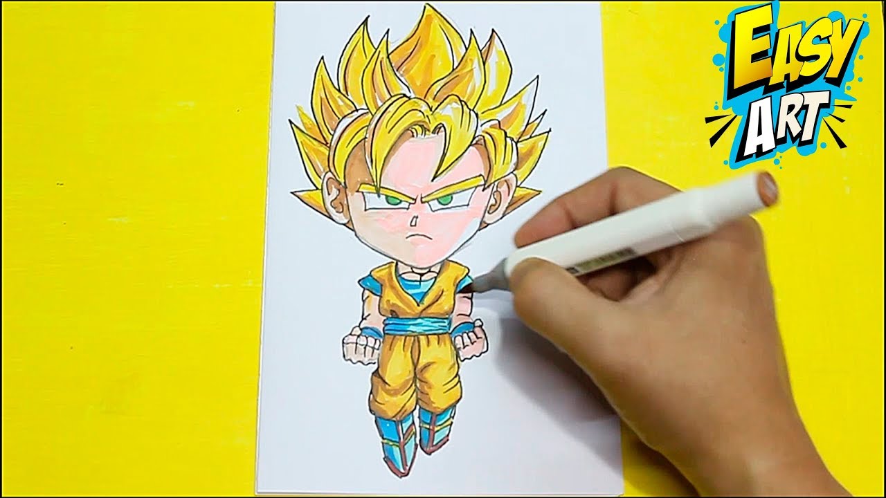 Como Dibujar a Goku - How to draw Anime - Dibujos faciles- Easy art -  thptnganamst.edu.vn