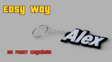 How to 3d print and model keychain in fusion