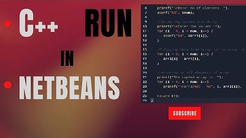 How to C++ Run in Netbeans