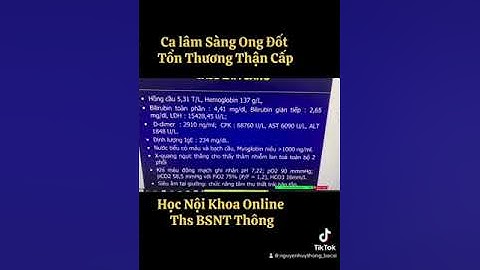Ca lâm sàng ong đốt suy thận cấp - Y Hà Nội - BSNT Thông