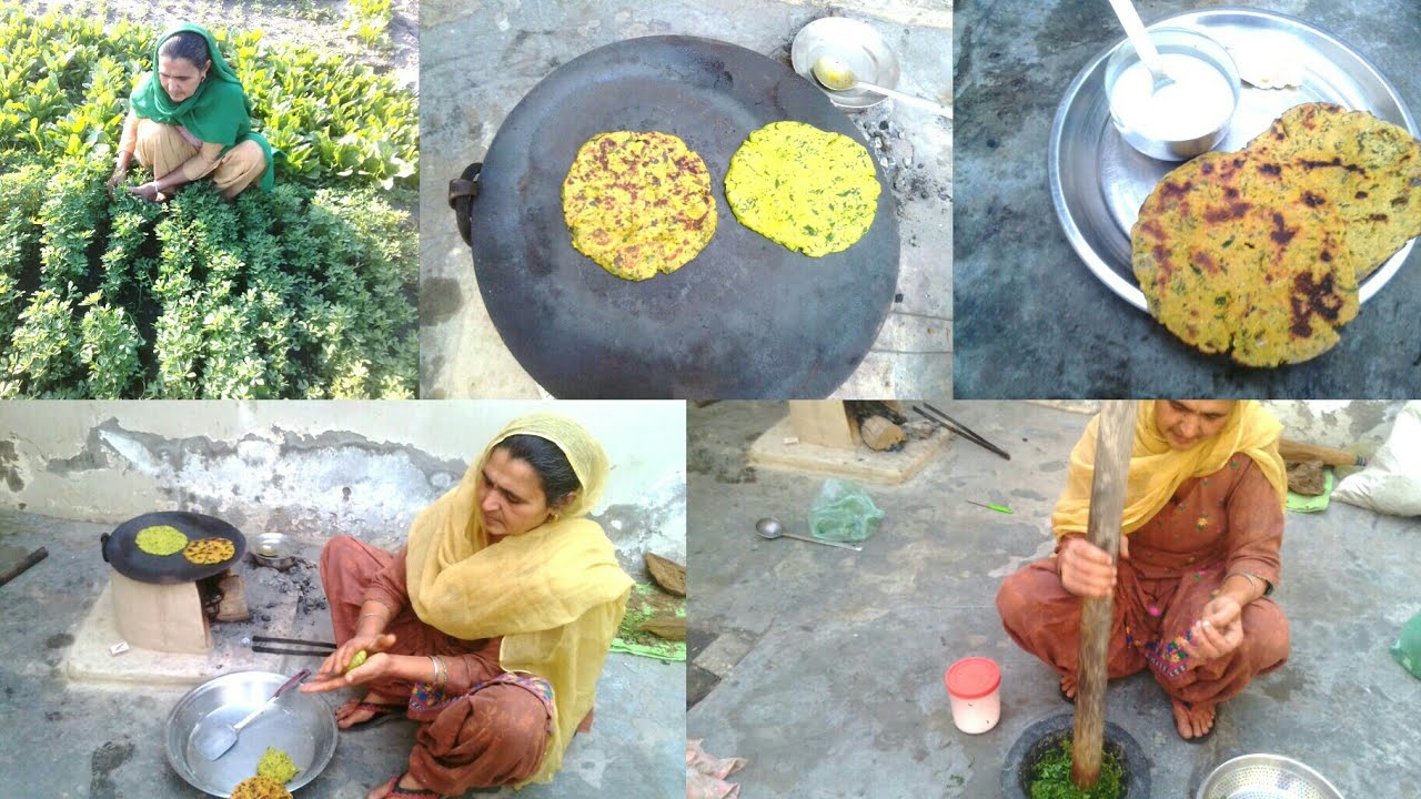 Methe Wali Roti || Methi ki Roti by Punjabi Village Woman💜 Rural ...