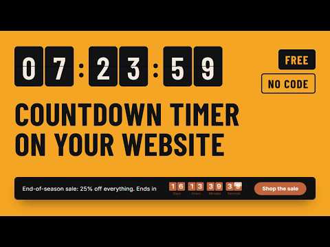 How to Add a Countdown Timer to Your Website (Free, No Code)
