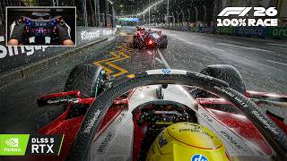 F1 26 DLSS 5 + Path Tracing at 4K - Lewis Hamilton's Ferrari SF26 | Singapore GP 100% Race Gameplay screenshot 3