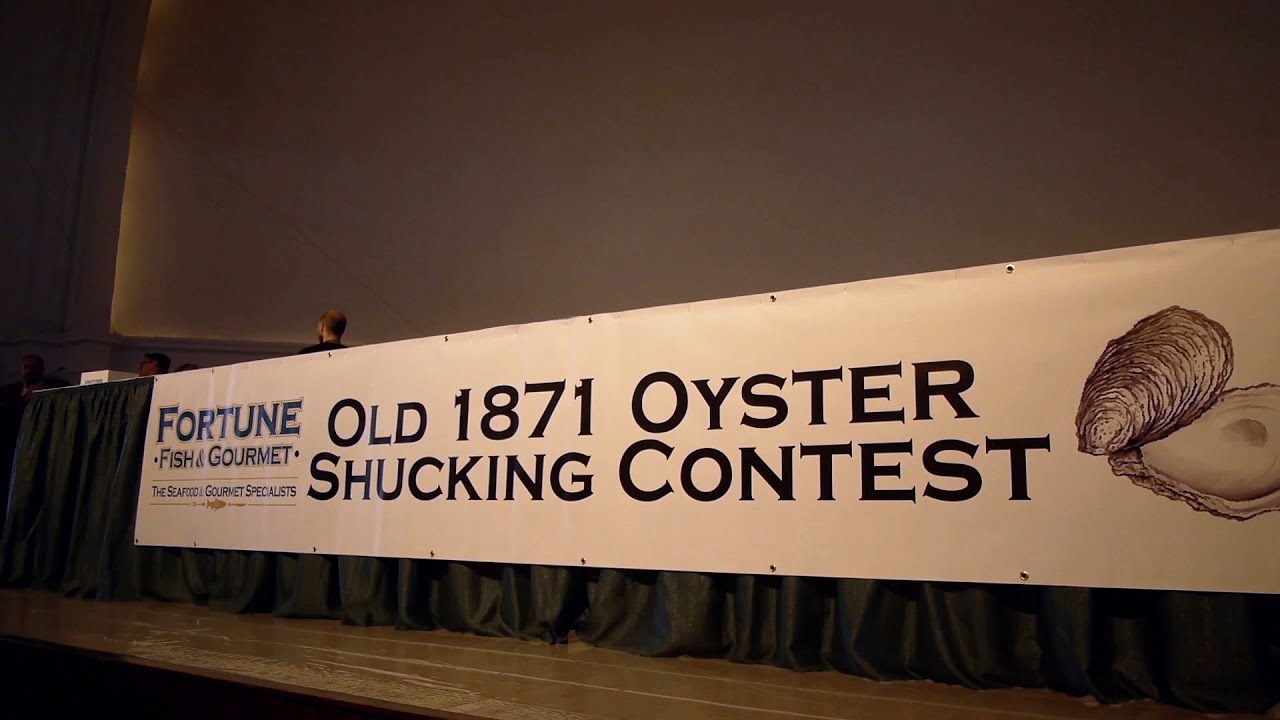 FORTUNE FISH & GOURMET SHOW Oyster Shucking Contest YouTube