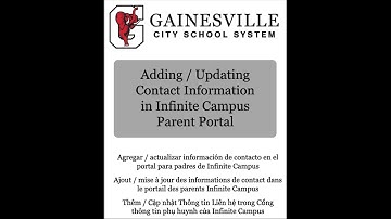 Parent Portal - Updating and Adding Contact Information
