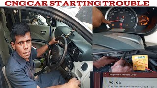 CNG Car Starting Trouble Maruti Suzuki CELERIO || Error Code P0193