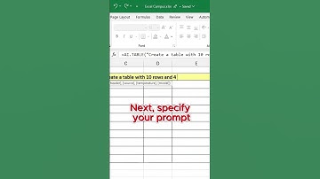 ChatGPT for Excel: AI Tables in Microsoft Excel
