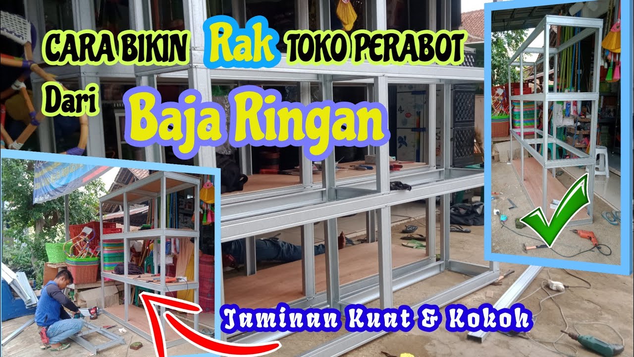 Cara Bikin Rak  Etalase  Toko Dari  Baja Ringan YouTube