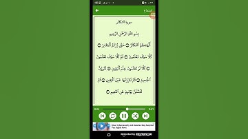#قرآن كريم - سوره التكاثر ( الشيخ ياسر الدوسري ) ( 102 )
