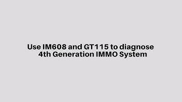 Autel IM608 + GODIAG GT115 Diagnose VW 4th Generation IMMO System
