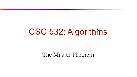 06-2 The Master Theorem