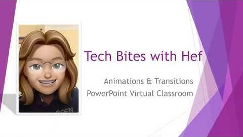 Tech Bites with Hef - Transitions and Animations PowerPoint Virtual Classroom