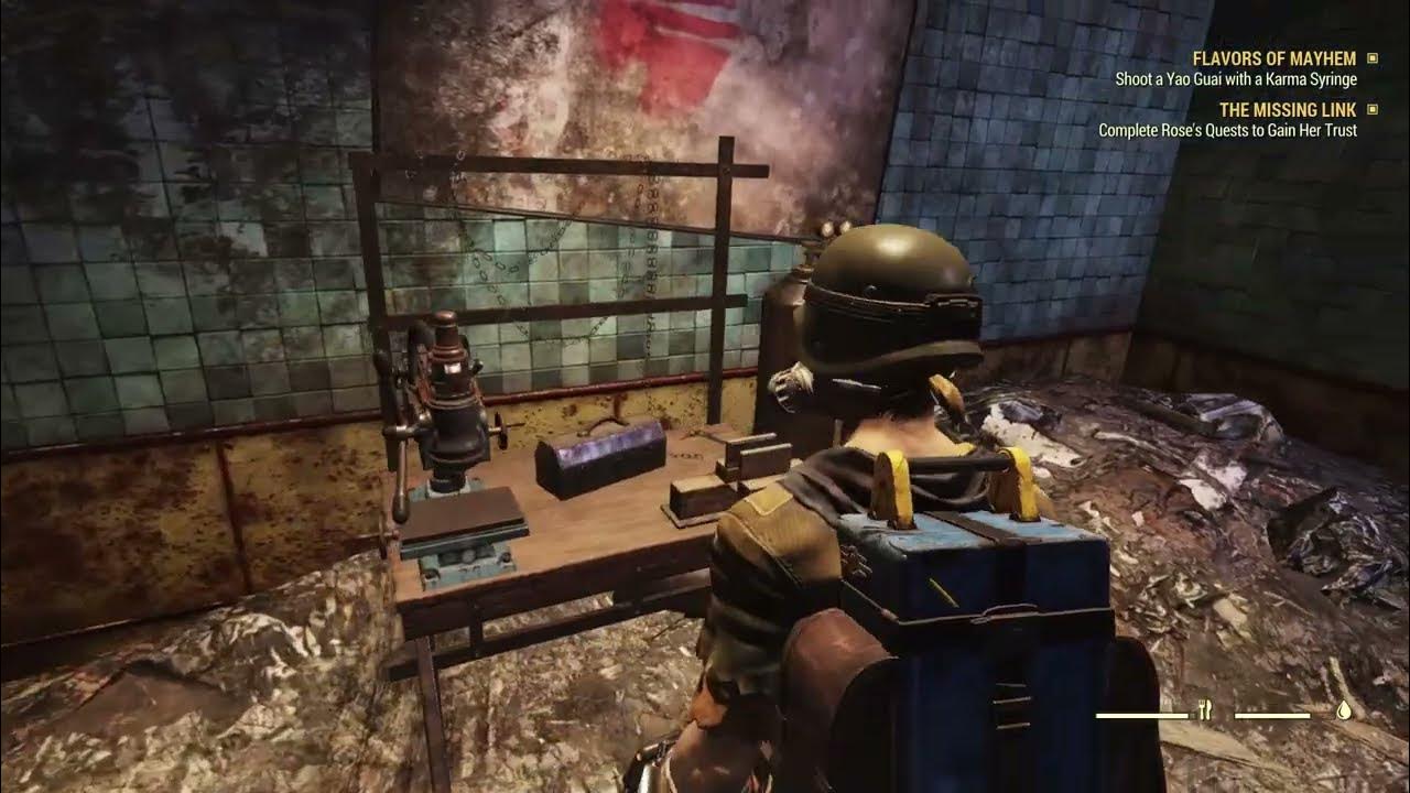 Kill A Yao Guai With A Syringer Fallout 76, Rose's Mission, Flavors of Mayhem,Add karma Barrel Mod to