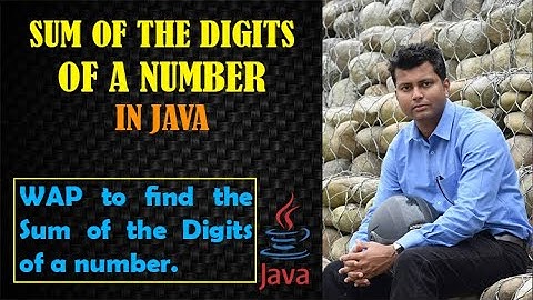 Sum of the Digits of a Number in Java in Hindi || Program to Find Sum of Digits of a Number in Java
