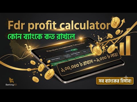 Bank FDR Rate BD - FDR Profit Calculator for All Bank | ব্যাংকে কত টাকা রাখলে কত প্রফিট? 
