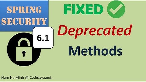 Spring Security 6.1: Fix Deprecated Methods