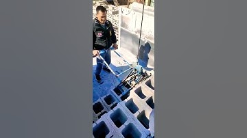 concrete block carrying machine, brick clamping machinery save labor #machine #block #businessnews