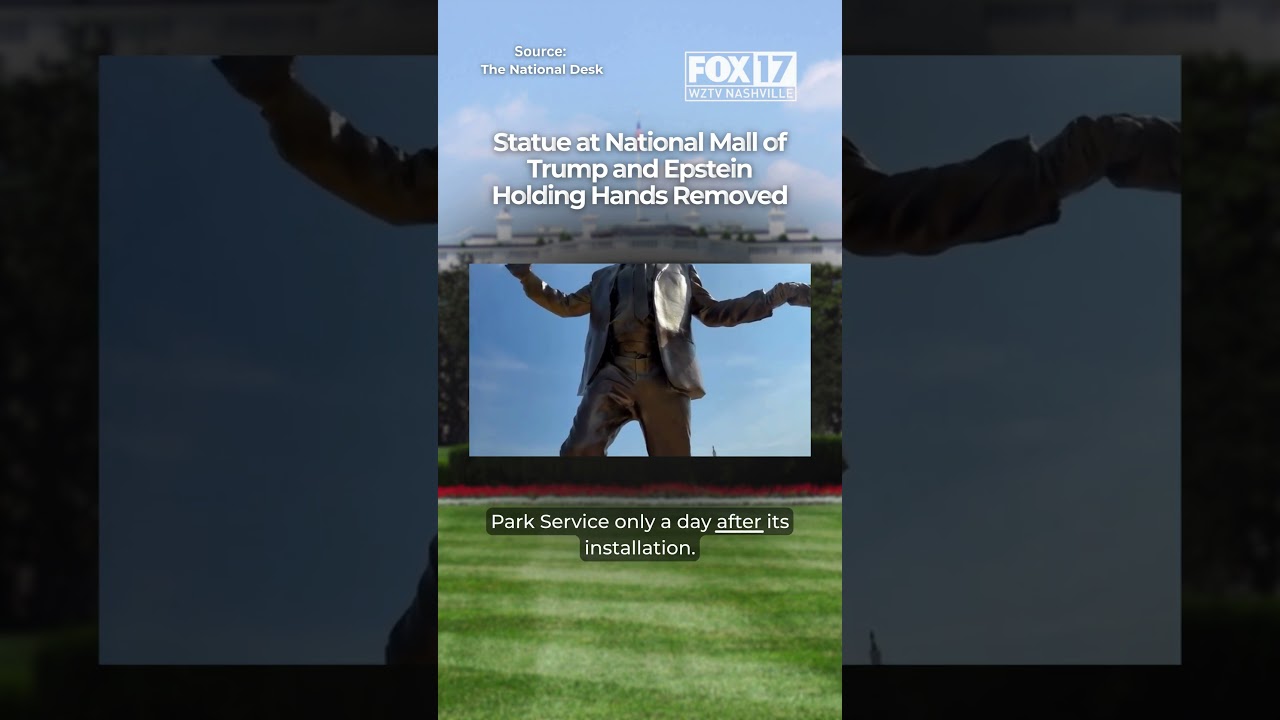 Trump and Epstein statue REMOVED