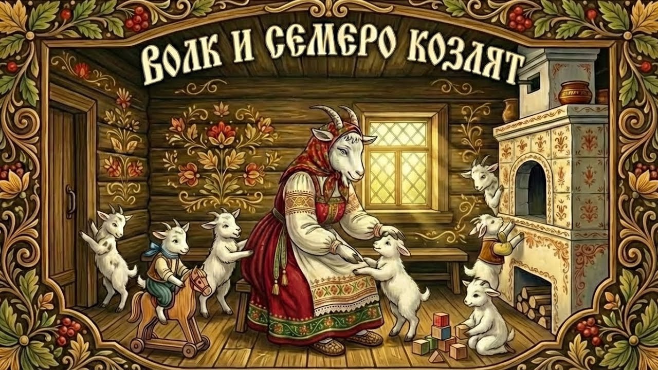 Волк и Семеро Козлят—  Добрый мультфильм для детей | Сказки | 4K Fairy Tales & Cartoons | Kids Video