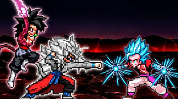 Goku Black SSJ4 OP (New) & Xeno Goku V2 OP (all form) VS Gogeta OP (all form) in Jump Force Mugen