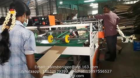 semi automatic three points lock bottom folder gluer