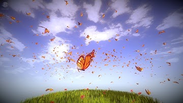 #NVJOB Simple Boids (500 butterflies, divided into 10 flocks)