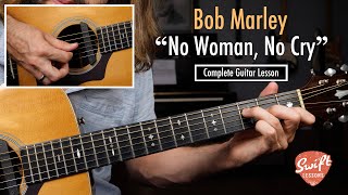 Video thumbnail of "Bob Marley "No woman, No Cry" Easy Beginner Guitar Lesson"