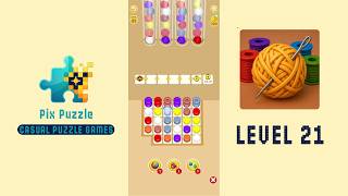 Knit Match : Yarn Puzzle Level 21 Solution Walkthrough