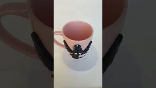 Белоносик Как приручить дракона на розовой кружке. Чашка Сын Беззубика из полимерной глины AnneAlArt